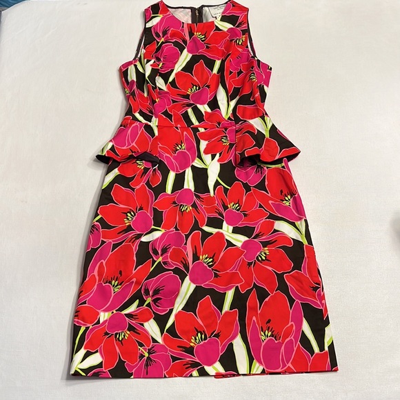 Kate Spade Floral Dress w/ Ruffle Sides - Picture 2 of 6